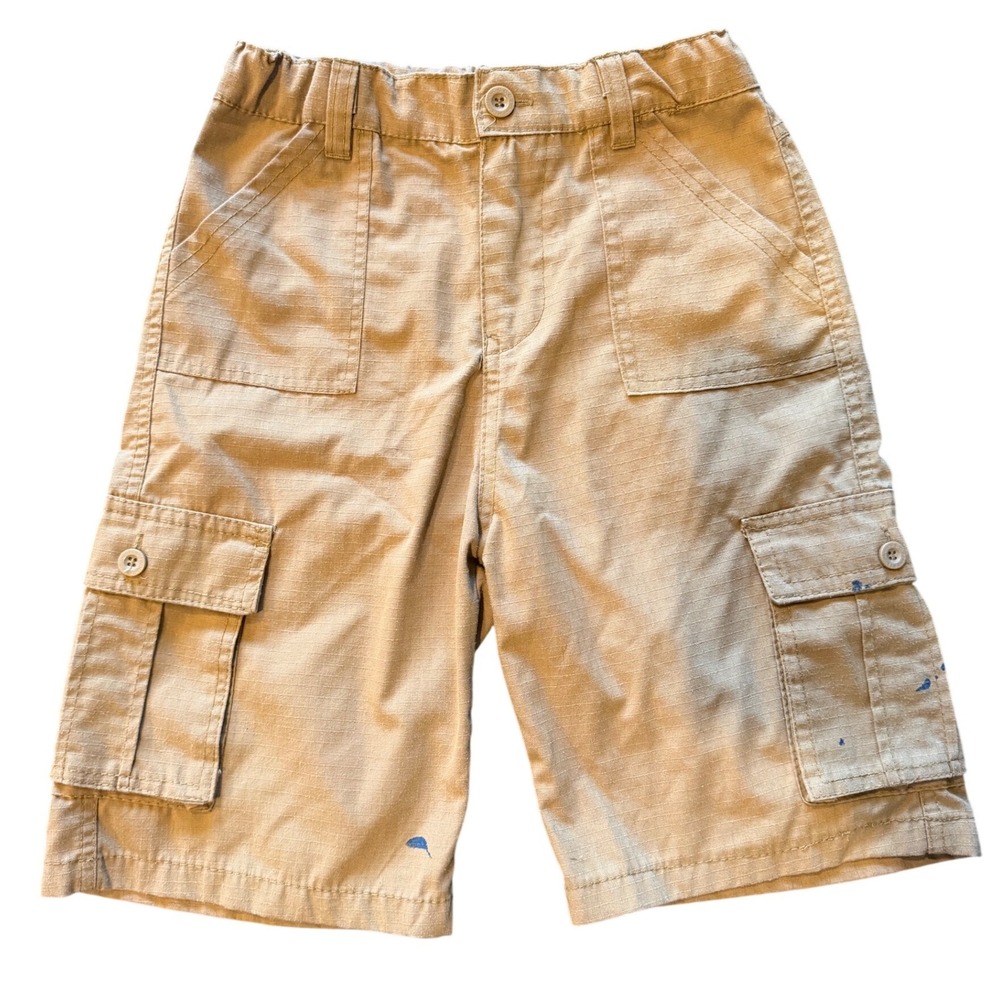 Copper Denim Boys Tan Ripstop Cargo Shorts Size 12 Utility Pockets 9CO1599D